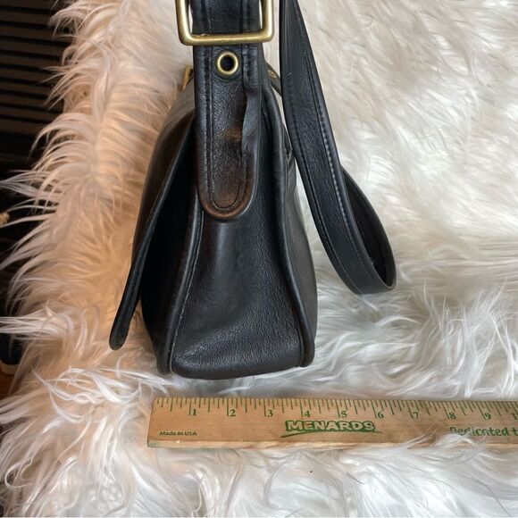 Vintage 90's Coach Classic Patricia's Legacy Bag #9951 Leather Black Saddle‎ - Picture 7 of 16